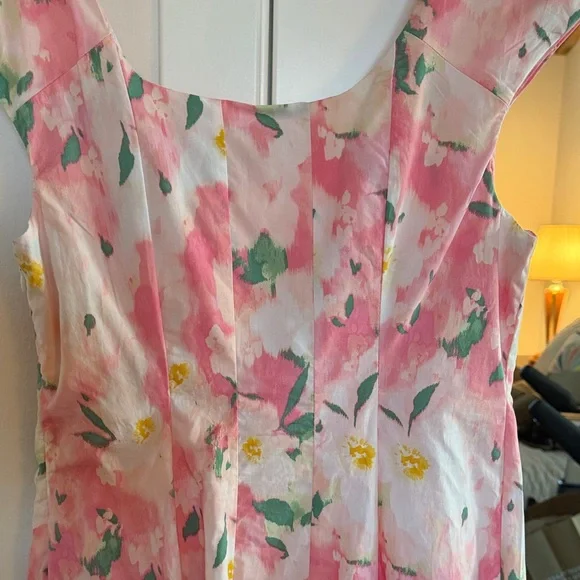 New Day Pink and White Floral Casual Dress - Picture 6 of 6